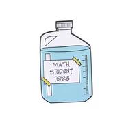 Math Student Tears Enamel Pin Science Humour Badge Funny Academic Lapel Pin Metal Brooch 2.8cm x 1.8cm