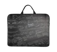 Math Symbols Pattern Print 14in Laptop Case Sleeve Bag – Portable Handle, Business Travel, Commuting, Accessory Pocket