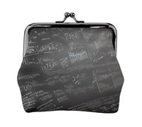 Math Symbols Pattern Print Coin Purse Wallet Buckle Kiss Lock Change Purse Change Holder Wallet Coin Purse