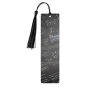 Math Symbols Pattern Print Wooden Bookmarks Beautiful Notebook Accessories for Men Women Book Lovers