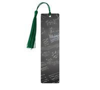 Math Symbols Pattern Print Wooden Bookmarks Beautiful Notebook Accessories for Men Women Book Lovers