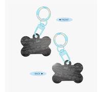 Math Symbols Pattern Printing Acrylic Dog Bone Ornament,Dog Tags Personalized Pet Ornament, Key Chain Bone Shaped Id Tags