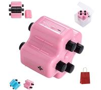 Math Teacher 4-in-1 Math Stamp Roller, Addition Subtraction Multiplication Division 4 in 1 Math Stamp Roller, Upgraded Randomized Math Practice Roller Stamp for Preschool & Elementary Learning (Pink)