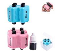 Math Teacher 4-in-1 Math Stamp Roller, Math Stamp Roller - Educational Toy & Learning Tools for Addition Subtraction Multiplication Division Within 100, Brain Improvement Device for Kids (Pink+Blue)