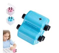 Math Teacher 4-in-1 Math Stamp Roller, Self-Inking Maths Teacher Stamp Roller for Addition Subtraction Multiplication Division, Brain Improvement Device for Kids, Classroom & Home Use (#B)