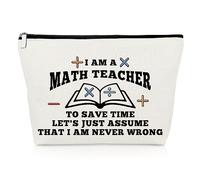 Math Teacher Appreciation Gifts Math Teacher Gifts Makeup Bag Mathematical Cosmetic Bag Math Geek Gifts Teacher Assistant Gifts Math Gift for Teachers Retirement Gift for Teacher Travel Cosmetic Pouch