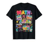 Math Teacher Classroom Learning Back to School Value Graphic T-Shirt, Men, Black, L
