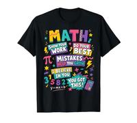 Math Teacher Classroom Learning Back to School Value Graphic T-Shirt, Men, Black, XL