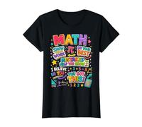 Math Teacher Classroom Learning Back to School Value Graphic T-Shirt, Women, Black, M