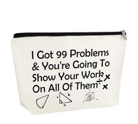 Math Teacher Cosmetics Bag Math Teacher Gift Math Lover Present Makeup Bag Math Teacher Birthday Teachers Day Retirement Present Appreciation Gifts Travel Pouch