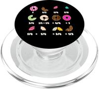 Math Teacher Donut Fraction Funny Mathematics Back to School PopSockets PopGrip for MagSafe