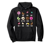 Math Teacher Donut Fraction Funny Mathematics Back to School Pullover Hoodie