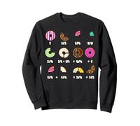 Math Teacher Donut Fraction Funny Mathematics Back to School Sweatshirt