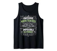 Math Teacher Nerd Student Formula Equation an Awesome Math Tank Top