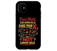 Math Teacher Nerd Student Formula Equation Pun Dear Math Case for iPhone 11