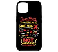 Math Teacher Nerd Student Formula Equation Pun Dear Math Case for iPhone 13