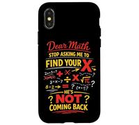 Math Teacher Nerd Student Formula Equation Pun Dear Math Case for iPhone X/XS