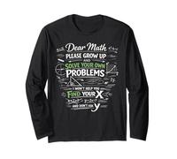 Math Teacher Nerd Student Formula Equation Pun Dear Math Long Sleeve T-Shirt