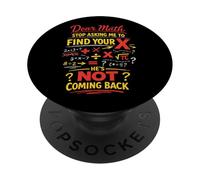 Math Teacher Nerd Student Formula Equation Pun Dear Math PopSockets Adhesive PopGrip