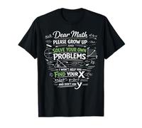Math Teacher Nerd Student Formula Equation Pun Dear Math T-Shirt