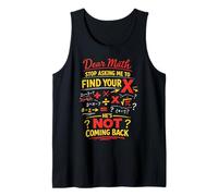 Math Teacher Nerd Student Formula Equation Pun Dear Math Tank Top