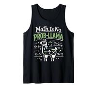 Math Teacher Nerd Student Formula Equation Pun Llama Math is Tank Top