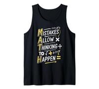 Math Teacher Nerd Student Formula Equation Pun Mistakes Tank Top