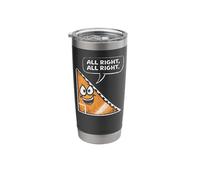 Math Teacher Nerd Student Triangle Pun All Right All Right Stainless Steel Insulated Tumbler