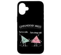Math Teacher Nerd Student Triangle Pun Complimentary Angels Case for iPhone 16 Plus