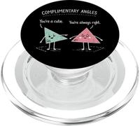 Math Teacher Nerd Student Triangle Pun Complimentary Angels PopSockets PopGrip for MagSafe