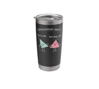 Math Teacher Nerd Student Triangle Pun Complimentary Angels Stainless Steel Insulated Tumbler