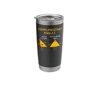 Math Teacher Nerd Student Triangle Pun Complimentary Angels Stainless Steel Insulated Tumbler