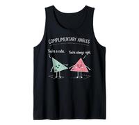 Math Teacher Nerd Student Triangle Pun Complimentary Angels Tank Top