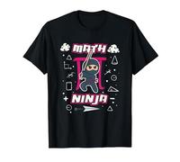Math Teacher Ninja Nerds Freshman Kids Warrior T-Shirt, Men, Black, 4X-Large