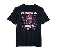 Math Teacher Ninja Nerds Freshman Kids Warrior T-Shirt, Men's Big and Tall, Black, 3X Tall