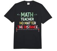 Math Teacher No Matter The Distance - Mathematics Math Comfort Colors Adult Heavyweight T-Shirt