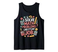 Math Teacher Solving Math Problems Elementary Math Teachers Tank Top