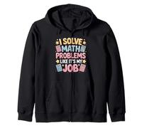 Math Teacher Solving Math Problems Elementary Math Teachers Zip Hoodie