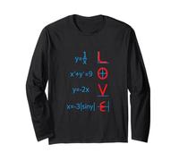 Math Teacher Valentines Day Math Graphs Spell Love Long Sleeve T-Shirt