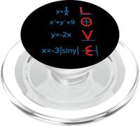 Math Teacher Valentines Day Math Graphs Spell LOVE PopSockets PopGrip for MagSafe