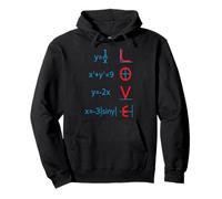 Math Teacher Valentines Day Math Graphs Spell LOVE Pullover Hoodie
