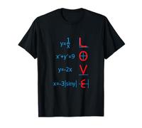 Math Teacher Valentines Day Math Graphs Spell Love T-Shirt