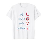 Math Teacher Valentines Day Math Graphs Spell Love T-Shirt
