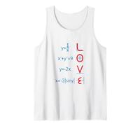 Math Teacher Valentines Day Math Graphs Spell Love Tank Top