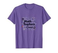 Math Teachers Count: Educators Appreciation Gift T-Shirt, Men, Purple Heather, S