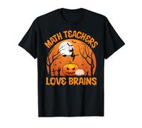 Math Teachers Love Brains Funny Halloween Teacher Costume Value Graphic T-Shirt