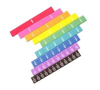 Math Teaching Fraction Strips - Durable Fraction Lesson Tiles | Learning Educational Strips Classroom | Colourful Break Tiles for Developing Arly Math Skills
