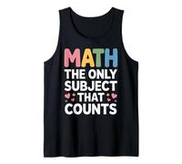 Math The Only Subject That Counts Funny Math Teacher Tank Top