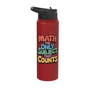 Math The Only Subject that Counts Stainless Steel Insulated Water Bottle