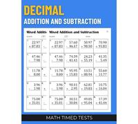 Math Timed Tests: Decimal Addition and Subtraction